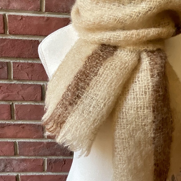 Highlands Made in Scotland Mohair Wool Hand Made Scarf 9”x70” NWOT - Picture 6 of 11